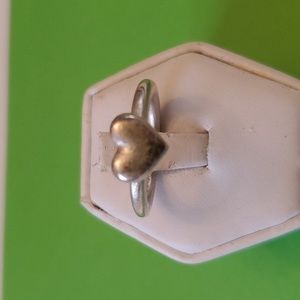 Handcrafted Sterling silver heart ring
